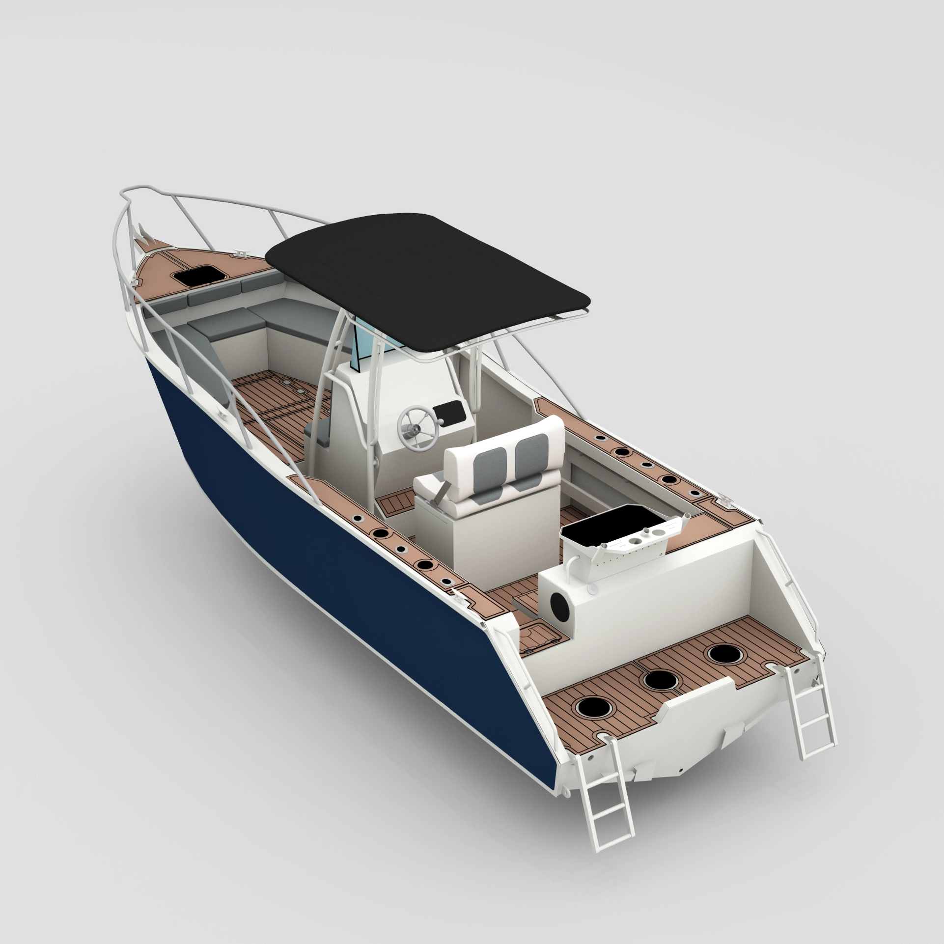 Profisher 750 Aluminum Center Console Console Рыбалка лодки