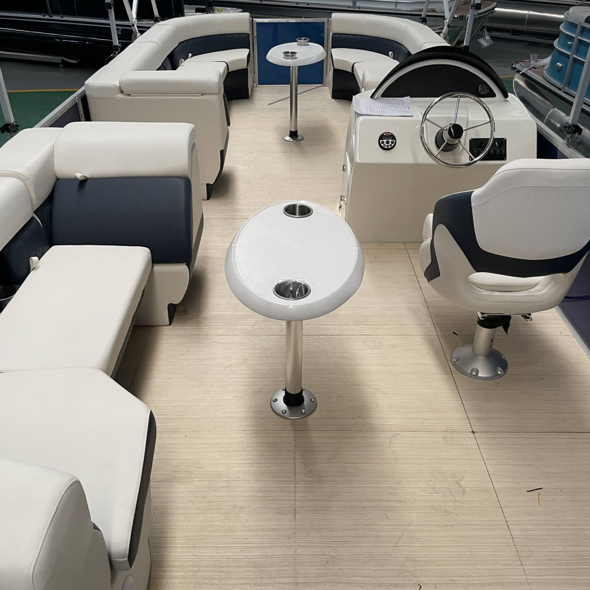 25 -футовая вечеринка Tritoon Lake Dive Wakeboard Aluminum Pontoon Boat