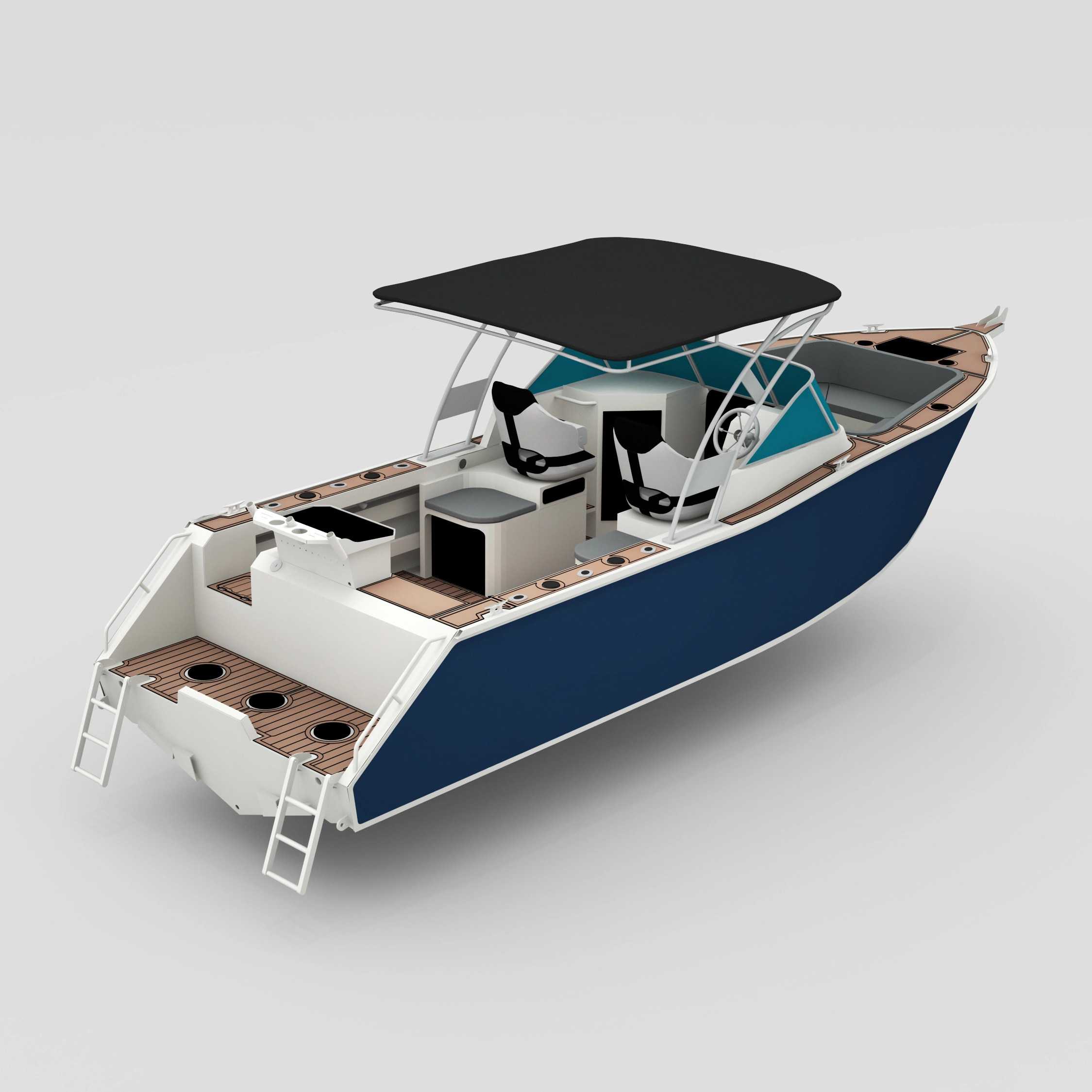 Profisher 750 BowriderBlack Алюминиевая рыбацкая лодка