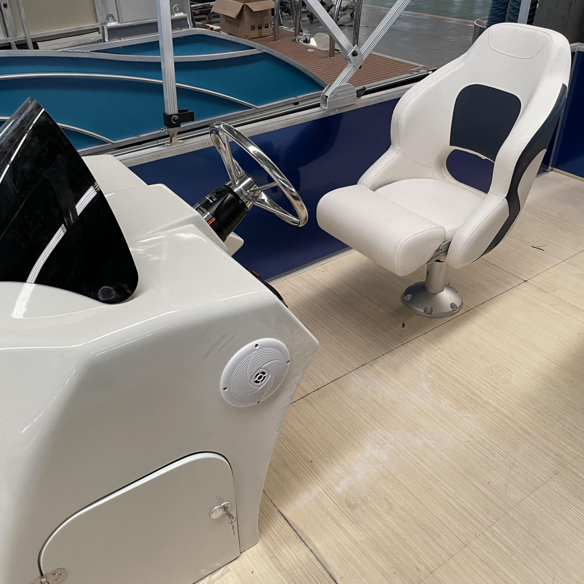 25 -футовая вечеринка Tritoon Lake Dive Wakeboard Aluminum Pontoon Boat