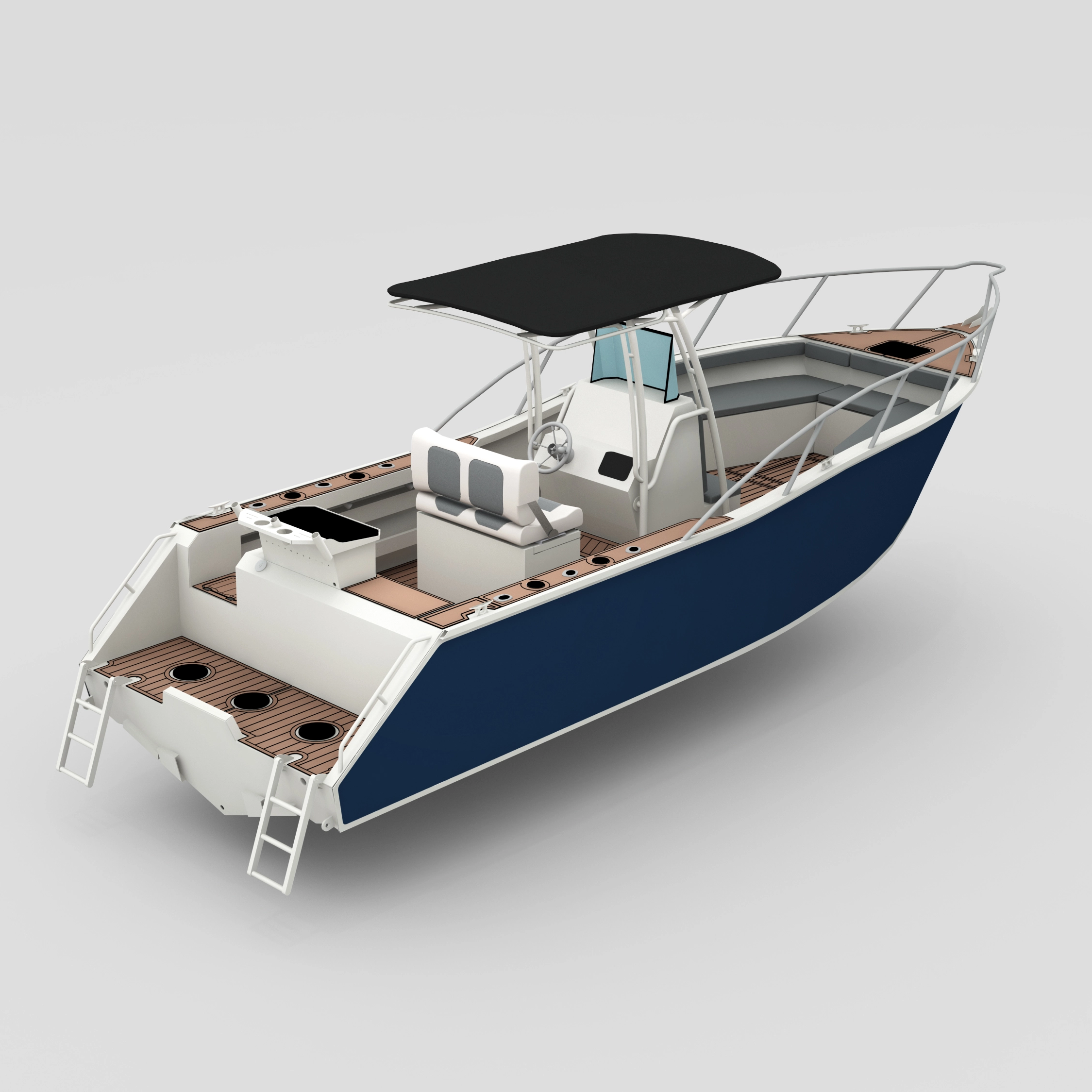 Profisher 750 Aluminum Center Console Console Рыбалка лодки
