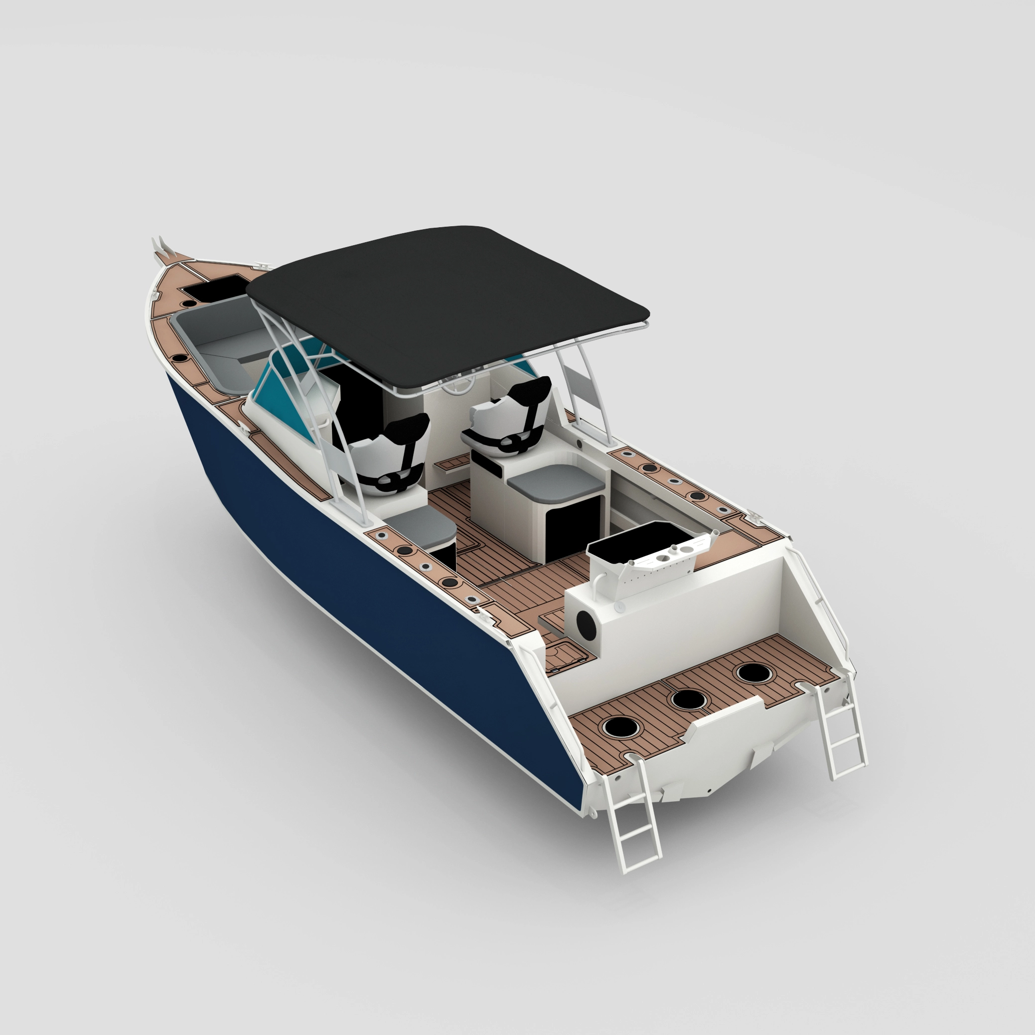 Profisher 750 BowriderBlack Алюминиевая рыбацкая лодка