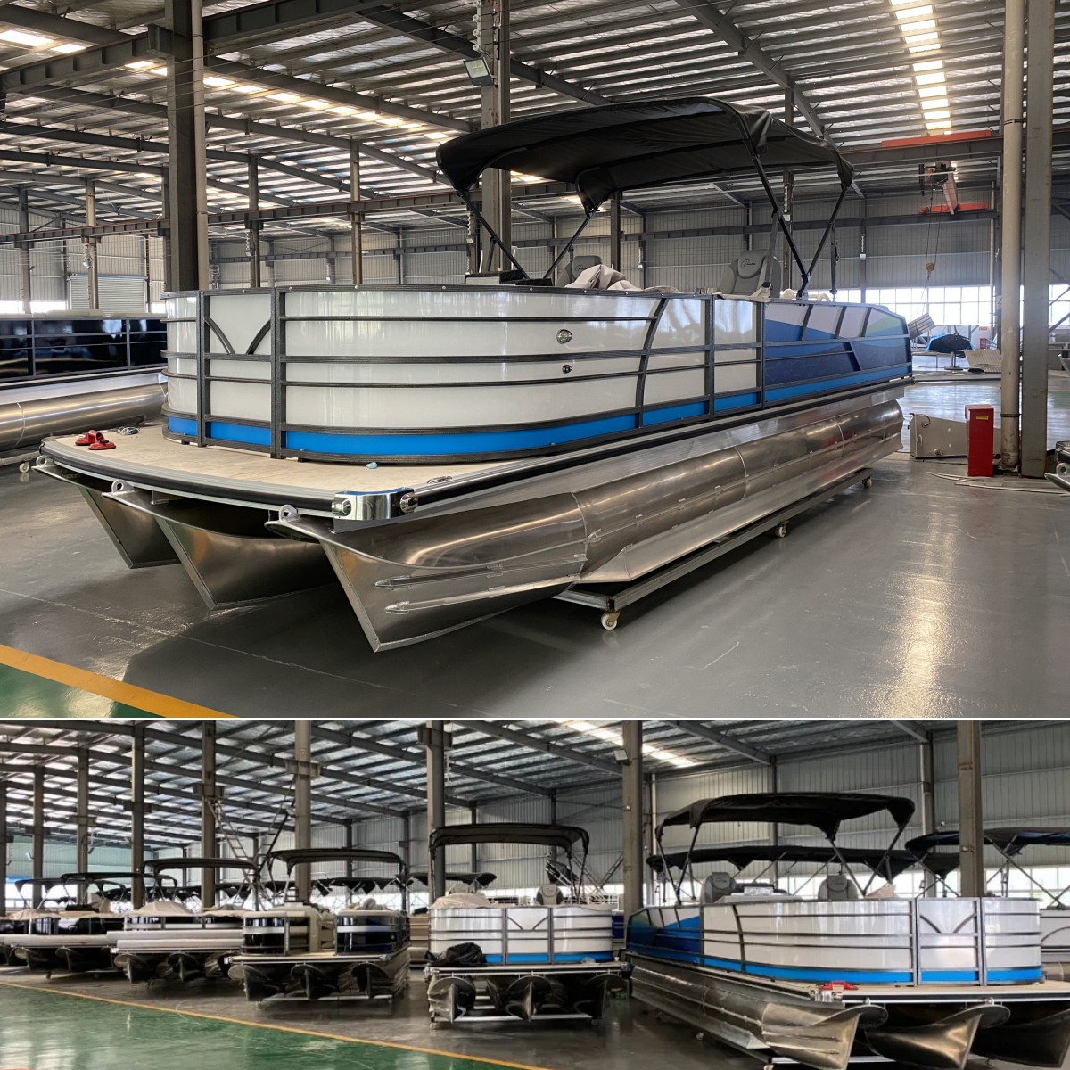 25 -футовая вечеринка Tritoon Lake Dive Wakeboard Aluminum Pontoon Boat